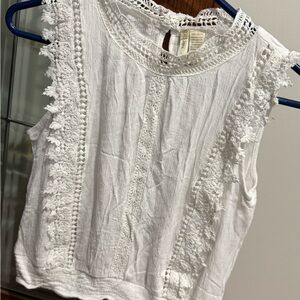 4 for $20: Japna Lace Detail Crinkle Gauze Top